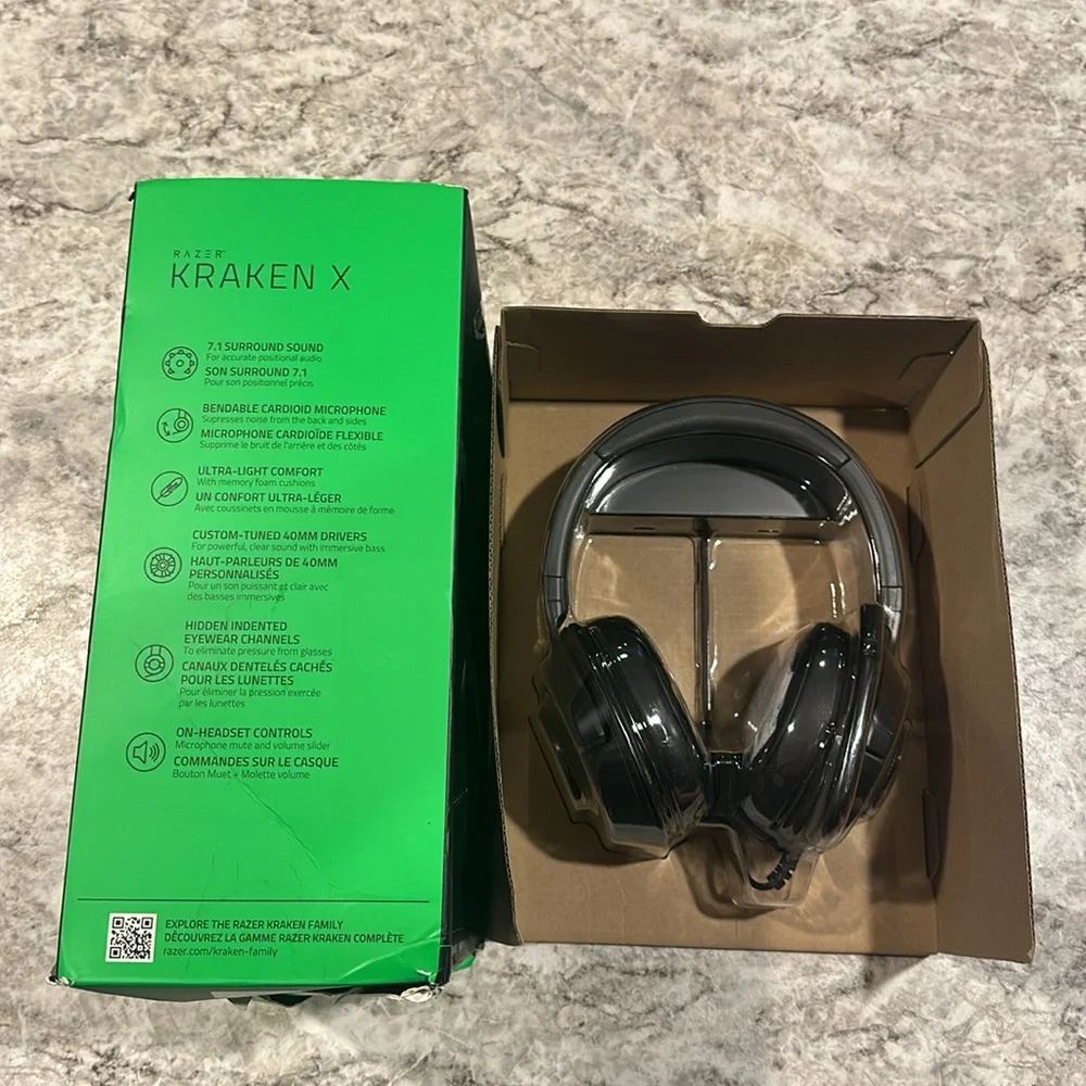 New in box Razer Kraken x gaming headseat